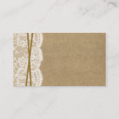 Carte D'accompagnement Site Web de la collection Kraft, dentelle et tourn (Dos)