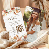 Carte D'accompagnement Site web de la Graduation QR Code 2025 Grad Photo