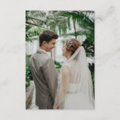 Carte D'accompagnement Site Web de Mariage Ajouter Nom QR Code Photo Mini (Dos)