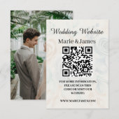 Carte D'accompagnement Site Web de Mariage Ajouter un Code QR de Nom Phot (Devant / Derrière)