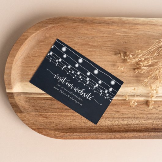 Carte D'accompagnement Site Web de Mariage avec Guirlandes de Lumieres Ru