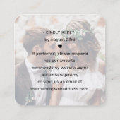 Carte D'accompagnement Site Web de Mariage avec QR Code RSVP Moderne Mini (Dos)