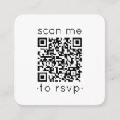 Carte D'accompagnement Site Web de Mariage avec QR Code RSVP Moderne Mini (Devant)