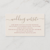 Carte D'accompagnement Site Web de Mariage Bohème avec Réponse RSVP par C (Devant)