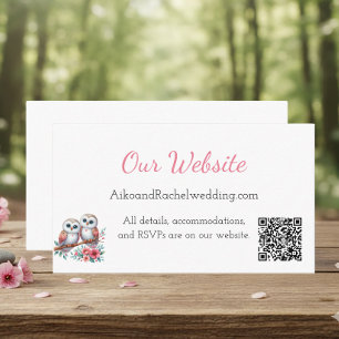 Carte D'accompagnement Site Web de Mariage Bohème Rustique de la Forêt av