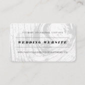 Carte D'accompagnement Site Web de Mariage Bois Rustique Classique Blanc (Devant)