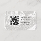 Carte D'accompagnement Site Web de Mariage Bois Rustique Classique Blanc (Dos)