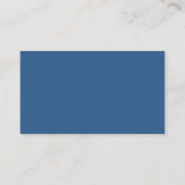 Carte D'accompagnement Site Web de Mariage Code QR Bleu Classique Écritur (Dos)