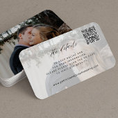 Carte D'accompagnement Site web de mariage CODE QR détails de photo minim