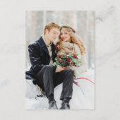 Carte D'accompagnement Site web de mariage | Code QR  Réponse photo minim (Dos)