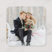 Carte D'accompagnement Site Web de Mariage | Code QR  Réponse Photo Minim (Dos)