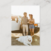 Carte D'accompagnement Site Web de Mariage | Code QR Scan Photo (Dos)