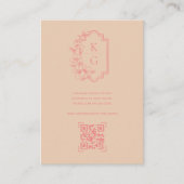Carte D'accompagnement Site Web de Mariage | Code QR Scan Photo (Devant)