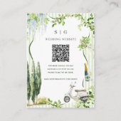 Carte D'accompagnement Site Web de Mariage | Code QR Scan Photo (Devant)
