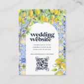 Carte D'accompagnement Site Web de Mariage | Code QR Scan Photo (Devant)