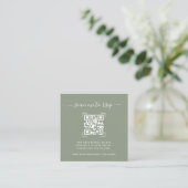 Carte D'accompagnement Site Web de Mariage | Code QR Scan Photo  (Debout devant)