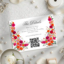 Site Web de Mariage de Jardin Floral Rose & Orange