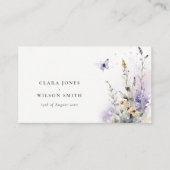 Carte D'accompagnement Site Web de Mariage de papillon Fleur sauvage de L (Devant)