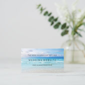 Carte D'accompagnement Site Web de mariage de plage ou de destination Ins (Debout devant)