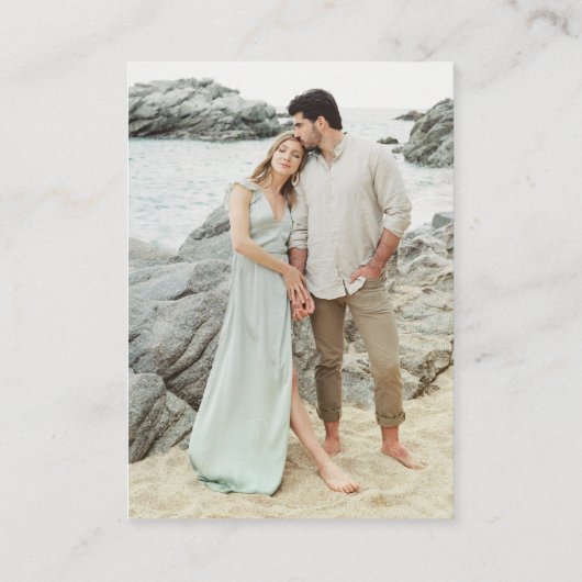Carte D'accompagnement Site Web de Mariage de script minimal QR Code RSVP (Dos)