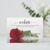 Carte D'accompagnement Site Web de mariage élégant de Rose rouge à longue (Debout devant)