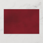 Carte D'accompagnement Site Web de mariage élégant de Rose rouge à longue (Dos)