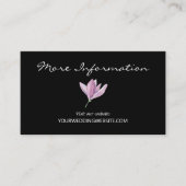 Carte D'accompagnement Site Web de Mariage Fleurie Violet Noir (Devant)
