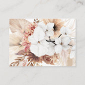 Carte D'accompagnement Site Web de Mariage Fleurs Bohèmes Exotiques Terra (Dos)