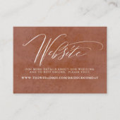 Carte D'accompagnement Site Web de Mariage Fleurs Bohèmes Exotiques Terra (Devant)