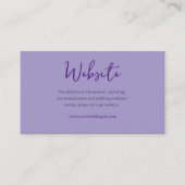 Carte D'accompagnement Site Web de Mariage Floral Hydrangee Bleu Lilas Mo (Devant)