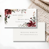 Carte D'accompagnement Site Web de Mariage Foliage Festif Hiver Chaleureu