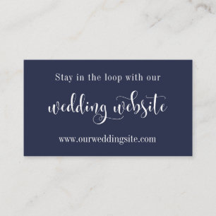 Carte D'accompagnement Site Web de Mariage, Jolie Écriture Moderne sur Fo