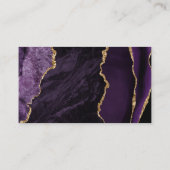 Carte D'accompagnement Site Web de Mariage Lavande Agate Or Pourpre Budge (Dos)