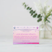 Carte D'accompagnement Site Web de Mariage Mystic Sunset Rose RSVP QR Cod (Debout devant)