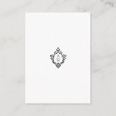 Carte D'accompagnement Site Web de Mariage Noir Blanc Cachet QR Code Vint (Dos)