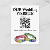 Carte D'accompagnement 🌈 Site Web de Mariage QR Drôle Entrelacé dans la (Devant)