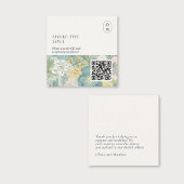 Carte D'accompagnement Site Web de Mariage QR Monogramme Chic