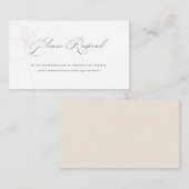 Carte D'accompagnement Site Web de Mariage Rose illustré RSVP (Devant / Derrière)