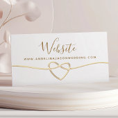 Carte D'accompagnement Site Web de Mariage Simple
