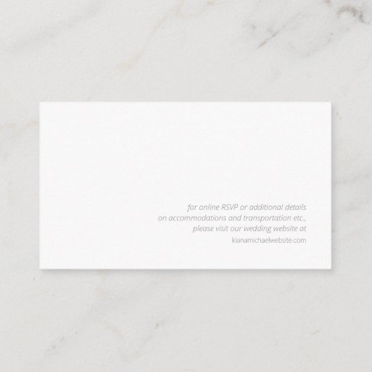 Carte D'accompagnement Site Web de Mariage Strates de Paillettes Abstrait (Dos)