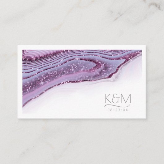 Carte D'accompagnement Site Web de Mariage Strates de Paillettes Abstrait (Devant)