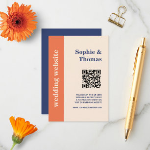 Carte D'accompagnement Site Web de Mariage Typographie Moderne Gras Abric