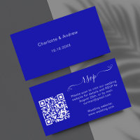 Site web de réponse du mariage royal bleu code QR
