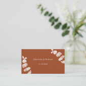 Carte D'accompagnement Site web de réponse mariage orange brûlé code QR R (Debout devant)