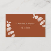 Carte D'accompagnement Site web de réponse mariage orange brûlé code QR R (Devant)