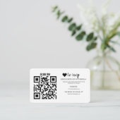 Carte D'accompagnement Site Web de Réponse RSVP Code QR Simple Photo de M (Debout devant)