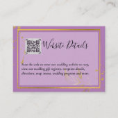 Carte D'accompagnement Site Web Détails Cadeaux QR CODE Mariage (Devant)