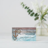 Carte D'accompagnement Site Web du Mariage d'Ancres nautiques Insérer une (Debout devant)