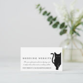 Carte D'accompagnement Site Web du Mariage de chats noirs Whimsical Moder (Debout devant)