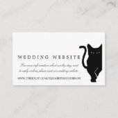 Carte D'accompagnement Site Web du Mariage de chats noirs Whimsical Moder (Devant)